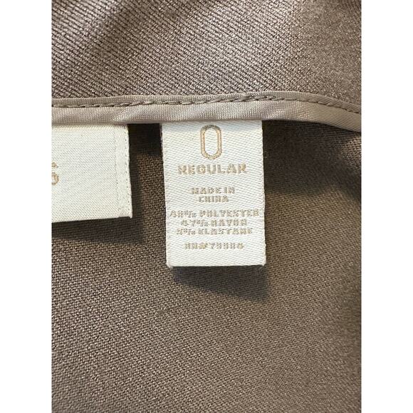 Chico's tan brown straight legs flat front pants size 0 - small - Picture 4 of 8